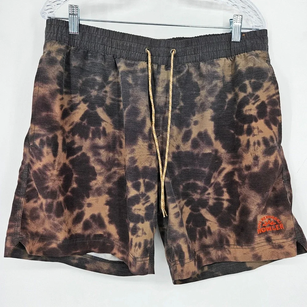 Howler Brothers Boardshorts Mens 34 Deep Set Sky Tie Dye Beach Bum